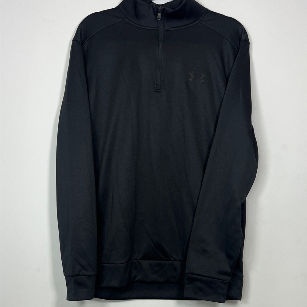 Under Armour Men's Classic Midnight Black Half-Zip Cozy Athletic Pullover‎